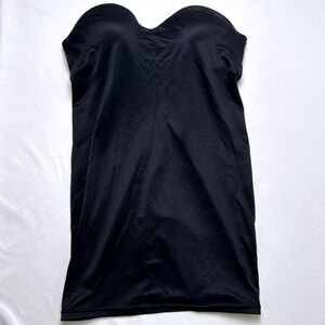Self Expressions Womens Strapless Firm Control Shapewear Slip Size 38C Black